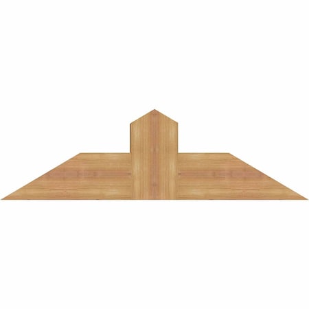 Ekena Millwork Portland Smooth Timber Gable Bracket, Western Red Cedar, 36"W x 10"H x 5 1/2"D x 5 1/2"F, 7/12 Pitch GBW036X10X0606POR00SWR